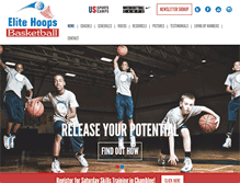 Tablet Screenshot of elitehoopsbasketball.com